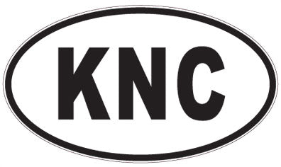 KNC - 3 Letter Initials Oval Sticker