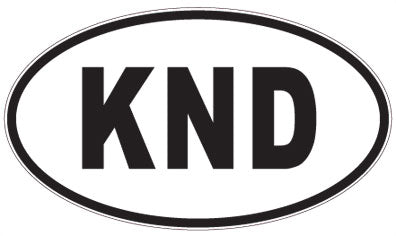KND - 3 Letter Initials Oval Sticker