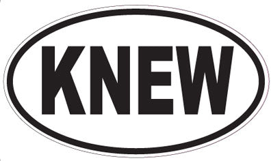 KNEW - Oval Sticker
