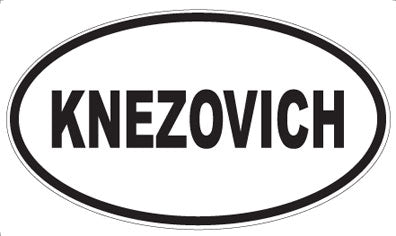 KNEZOVICH - Oval Magnet