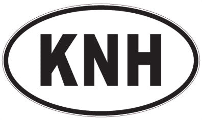 KNH - 3 Letter Initials Oval Magnet