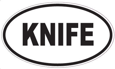 KNIFE - Oval Sticker