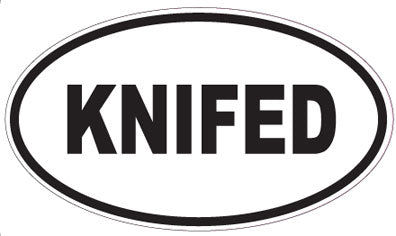 KNIFED - Oval Sticker