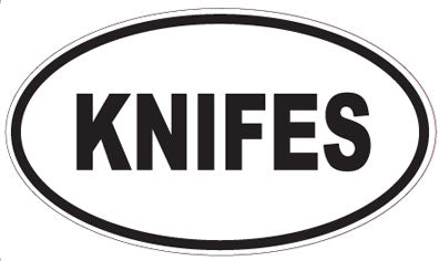 KNIFES - Oval Sticker