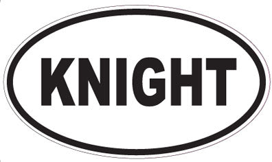 KNIGHT - Oval Sticker