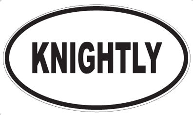 KNIGHTLY - Oval Magnet