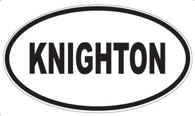 KNIGHTON - Oval Magnet