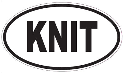 KNIT - Oval Sticker