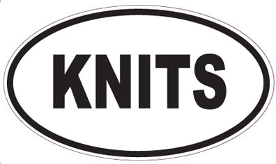 KNITS - Oval Sticker