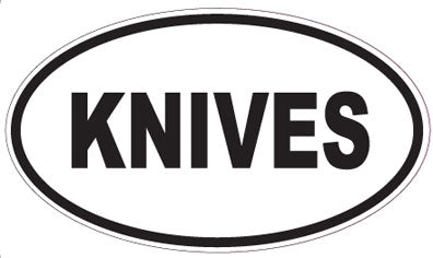 KNIVES - Oval Sticker
