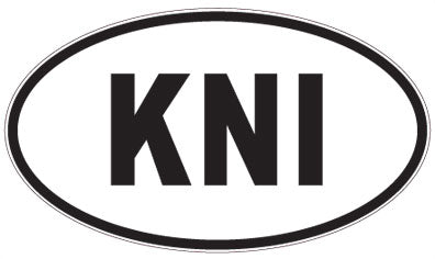 KNI - 3 Letter Initials Oval Magnet