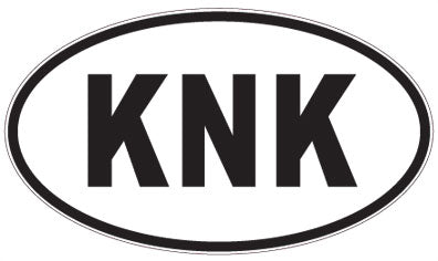 KNK - 3 Letter Initials Oval Sticker