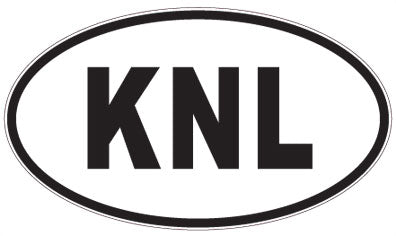 KNL - 3 Letter Initials Oval Sticker