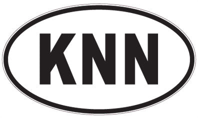 KNN - 3 Letter Initials Oval Sticker