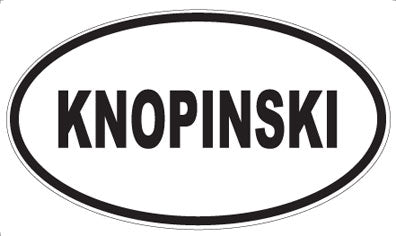 KNOPINSKI - Oval Magnet