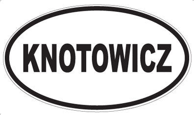 KNOTOWICZ - Oval Magnet