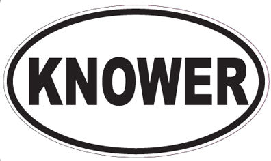 KNOWER - Oval Sticker