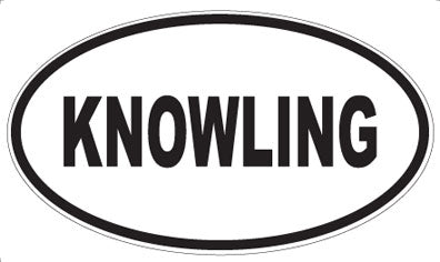 KNOWLING - Oval Magnet