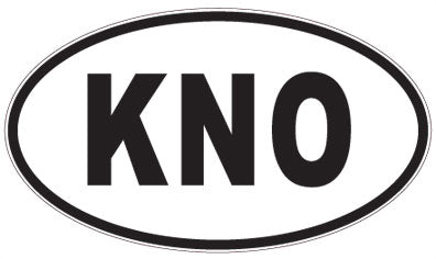 KNO - 3 Letter Initials Oval Magnet