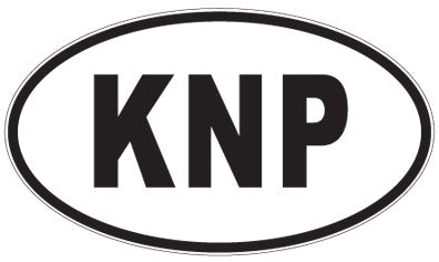 KNP - 3 Letter Initials Oval Sticker