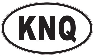KNQ - 3 Letter Initials Oval Magnet