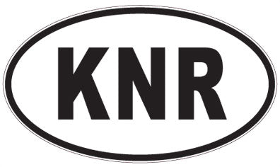 KNR - 3 Letter Initials Oval Magnet