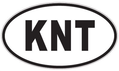 KNT - 3 Letter Initials Oval Sticker