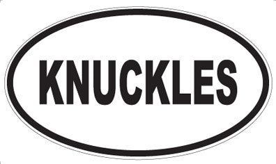 KNUCKLES - Oval Magnet