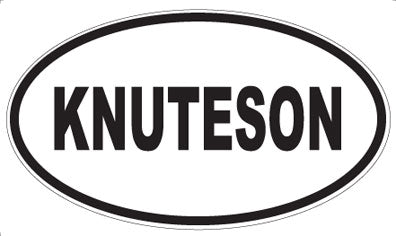 KNUTESON - Oval Magnet