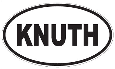 KNUTH - Oval Magnet