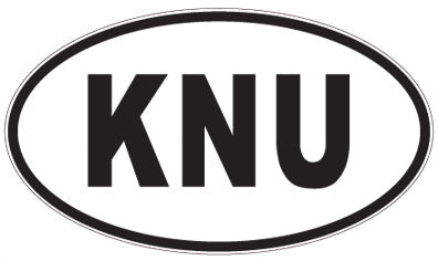KNU - 3 Letter Initials Oval Magnet