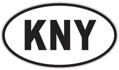 KNY - 3 Letter Initials Oval Sticker