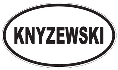 KNYZEWSKI - Oval Magnet