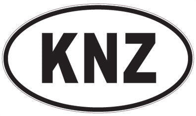 KNZ - 3 Letter Initials Oval Magnet