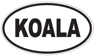 KOALA - Oval Sticker