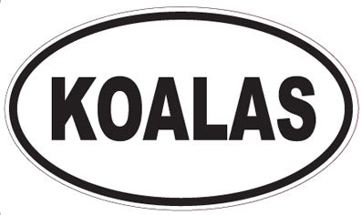 KOALAS - Oval Sticker