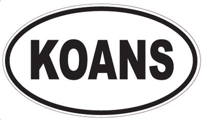 KOANS - Oval Magnet