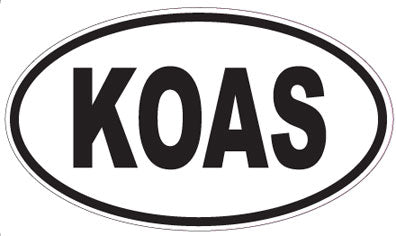 KOAS - Oval Sticker