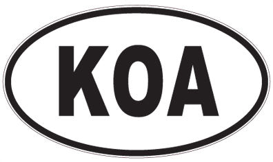 KOA - 3 Letter Initials Oval Magnet