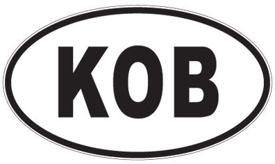 KOB - 3 Letter Initials Oval Magnet