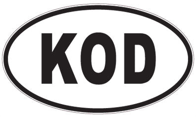 KOD - 3 Letter Initials Oval Sticker