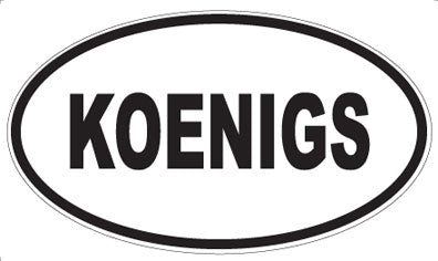 KOENIGS - Oval Magnet