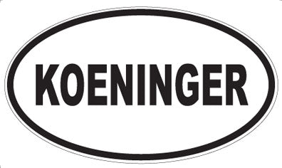 KOENINGER - Oval Magnet