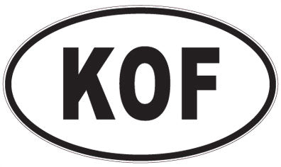 KOF - 3 Letter Initials Oval Magnet