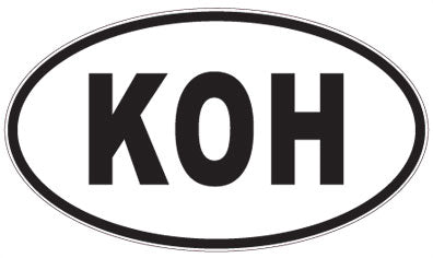 KOH - 3 Letter Initials Oval Magnet