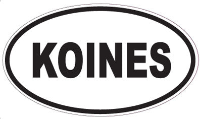 KOINES - Oval Sticker