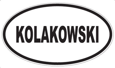 KOLAKOWSKI - Oval Magnet