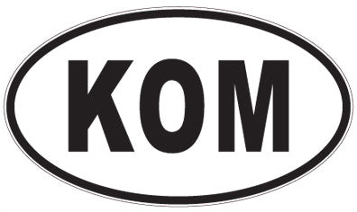KOM - 3 Letter Initials Oval Sticker