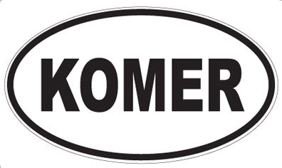 KOMER - Oval Magnet