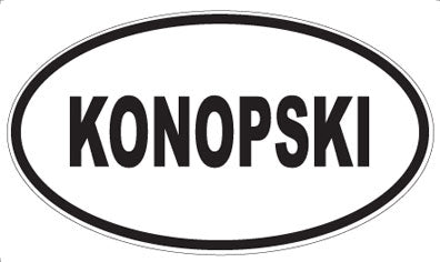 KONOPSKI - Oval Magnet